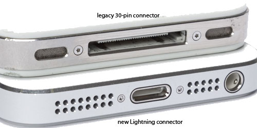 Comparison of Lightning and 30-pin connectors Comparison of Lightning and 30-pin connectors