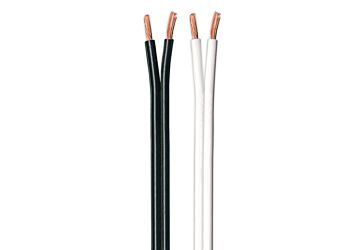 QED Classic 42 Strand Oxygen Free Copper 20 metres, Black Profile Speaker Cable for Hi-Fi and Home Cinema Installations OFC