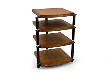 Atacama Eris 2 Eco Stand - Dark Bamboo & Black Frame4 Shelf - 