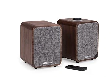 Ruark Audio MR1 (Mk II) Active Speakers walnut with Remote