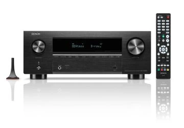 DENON AVC-X3800H INTEGRATED NETWORK AV AMPLIFIER Front, with remote and mic