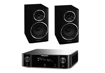 Marantz MCR-510 & Wharfedale 122 Package Deal (With Free Cable)  black