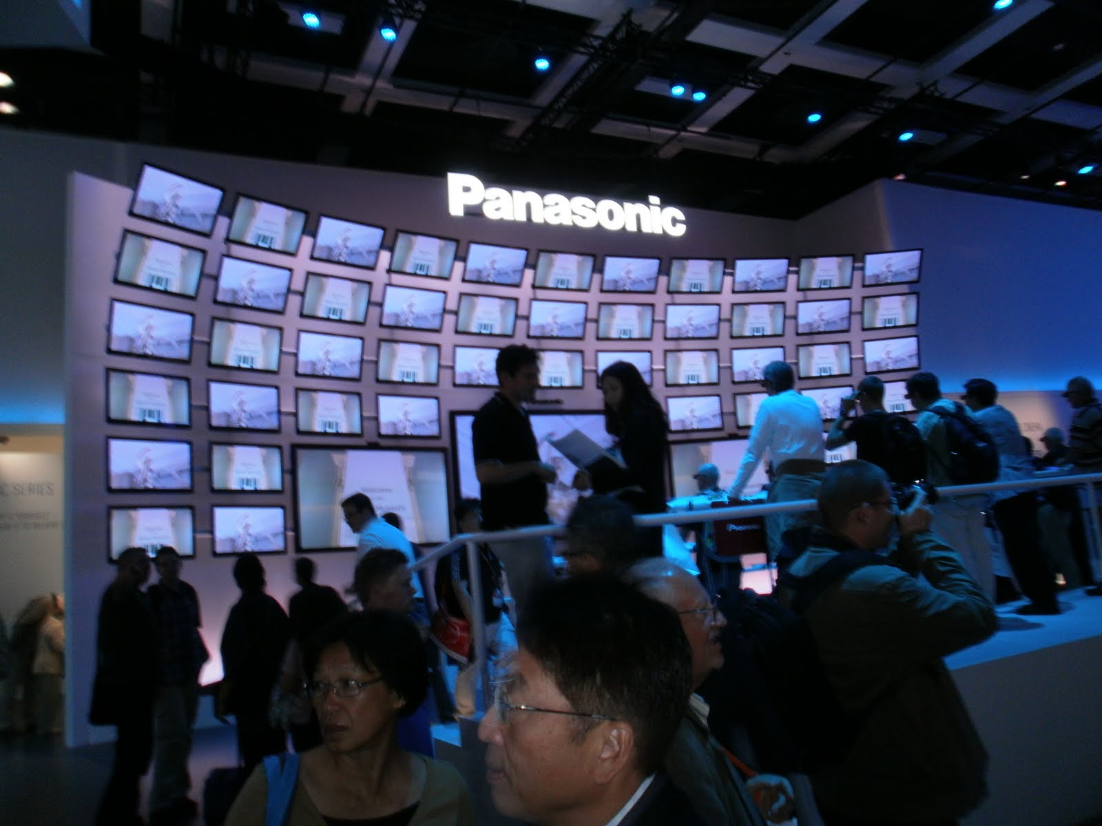 Panasonic wall of TV's
