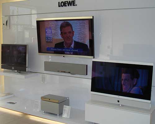 Loewe TV Wall in our showroom