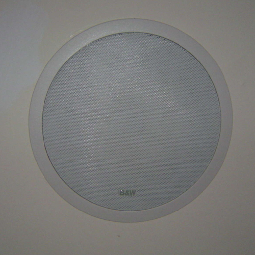 B&W in-ceiling speaker installed