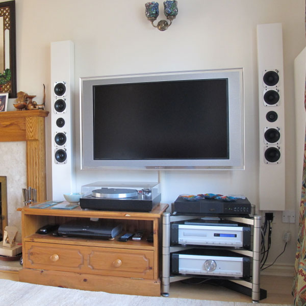 Totem Tribe V on-wall speakers in matte white finish