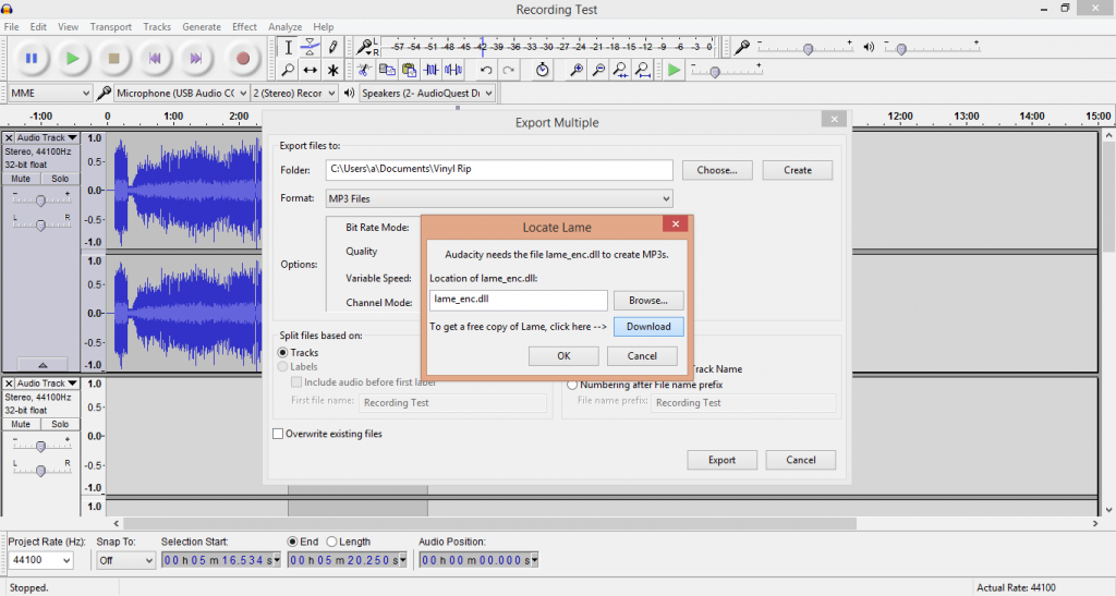 LAME MP3 Encoder Download Audacity