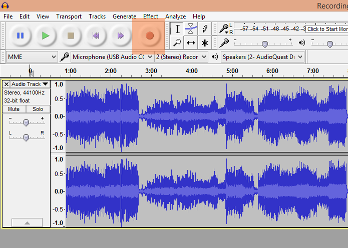 Recording Audacity