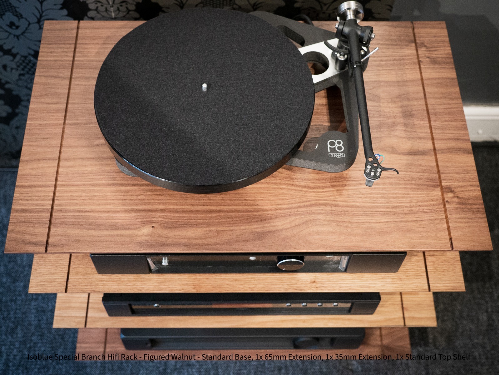 Isoblue Special Branch Hifi Rack - Figured Walnut